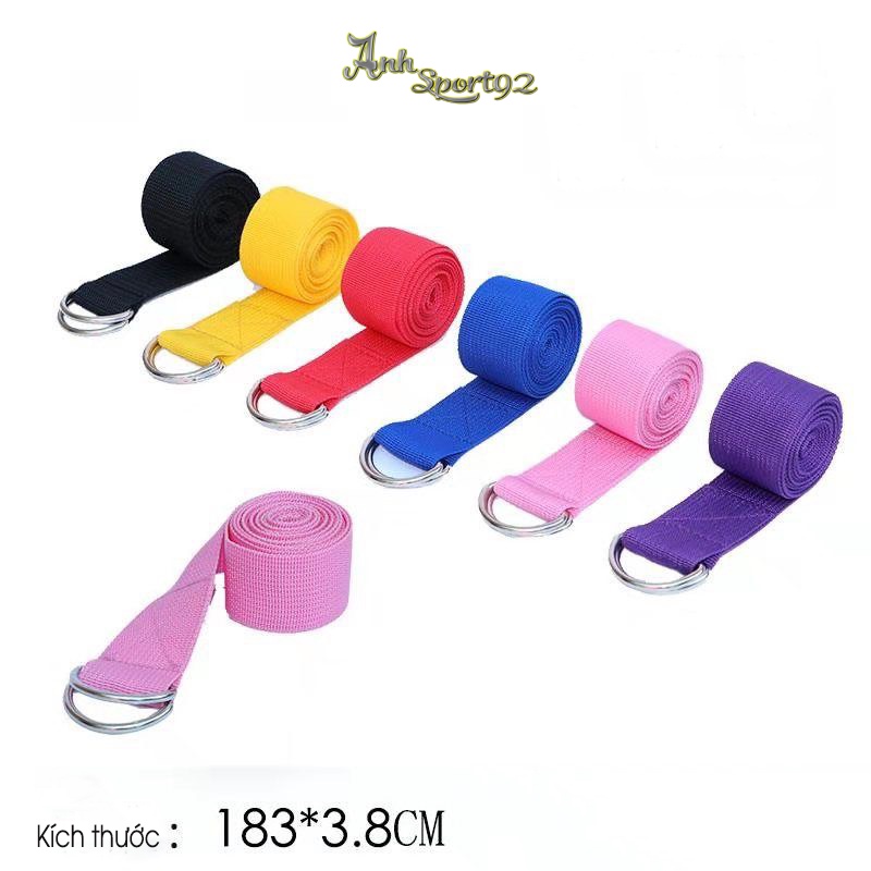 Dây tập Yoga Cotton loại tốt giá rẻ 1m8 x3,8cm (Yoga Strap)