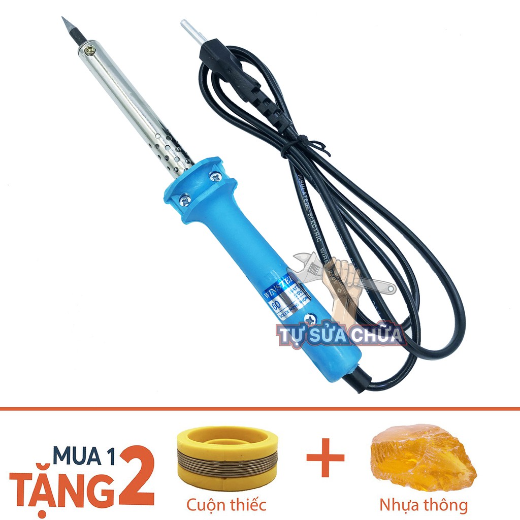 Mỏ hàn nung 60W  gia nhiệt nhanh chóng tặng cuộn thiếc và nhựa thông