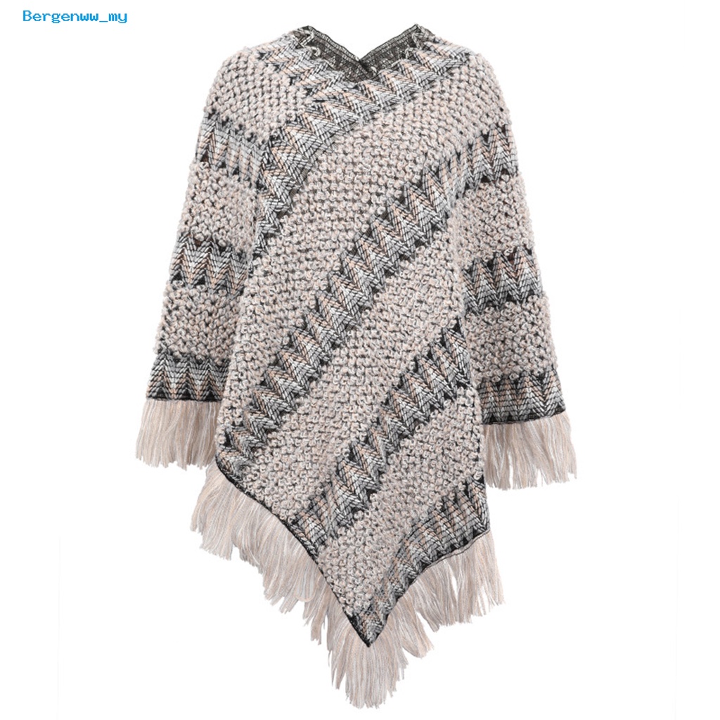 <Bergenw_my>Áo khoác dệt kim chui đầu phong cách Bohemian cho nữ hàng ngày
 | BigBuy360 - bigbuy360.vn