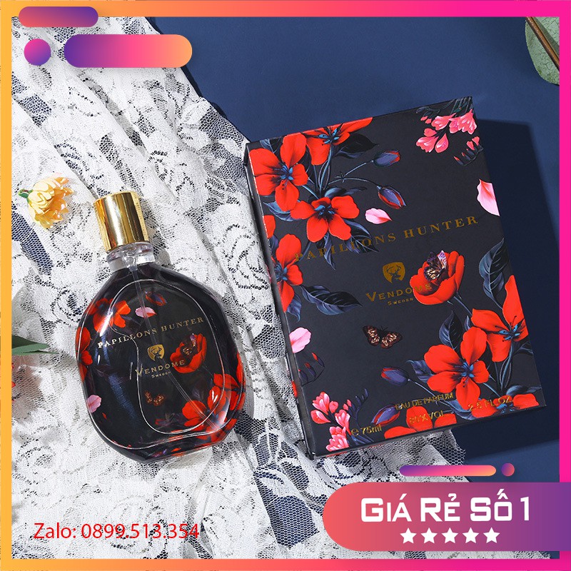 Nước hoa nữ VENDOME PAPILLONS HUNTER 75ml Thương hiệu Pháp 2020 Bản Nồng Độ Lưu hương siêu lâu 12h HÀNG CAO CẤP