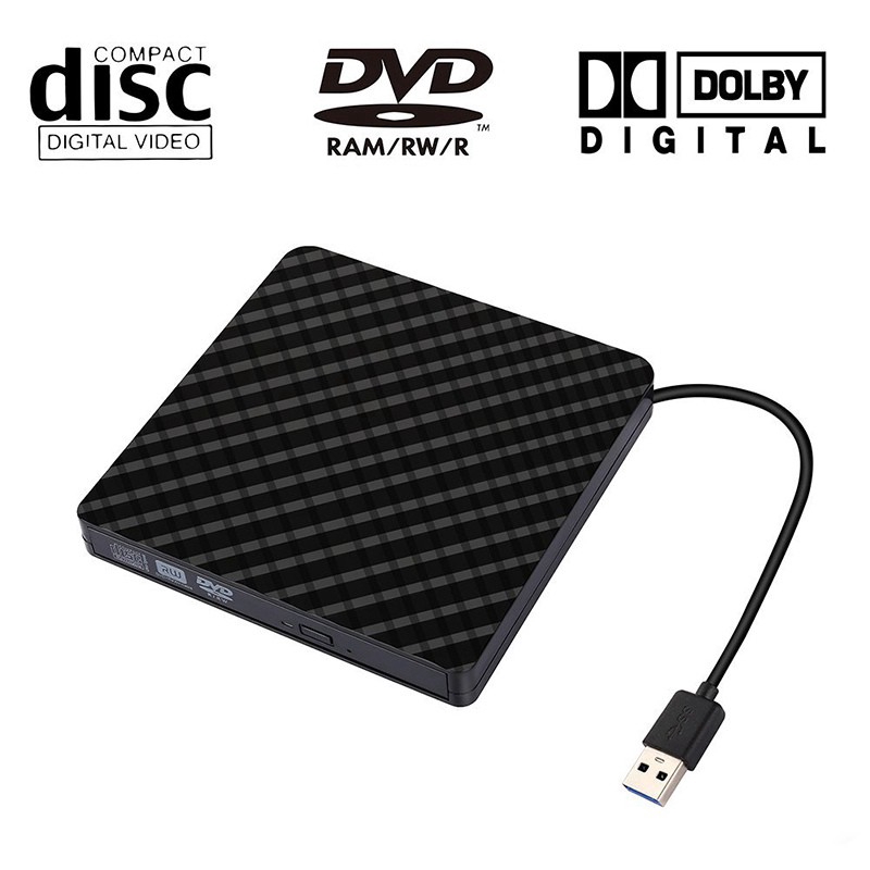 Ổ Đĩa Dvd Ngoài Ultra Usb 3.0 Cd Dvd-rw Cho Laptop Pc Win Xp 7 8