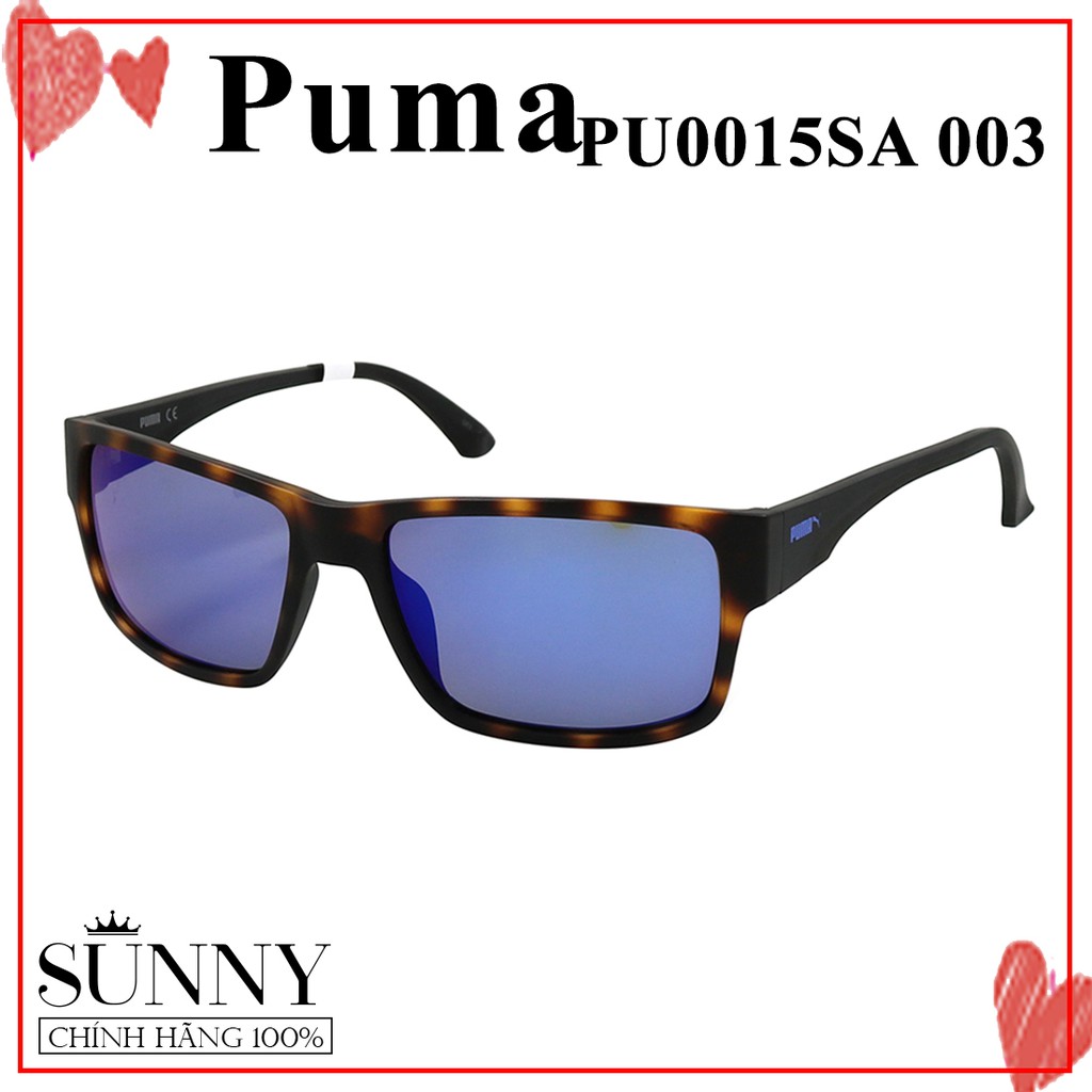 Kính mát nam nữ chính hãng Puma PU0015S-A màu sắc thời trang, thiết kế dễ đeo bảo vệ mắt