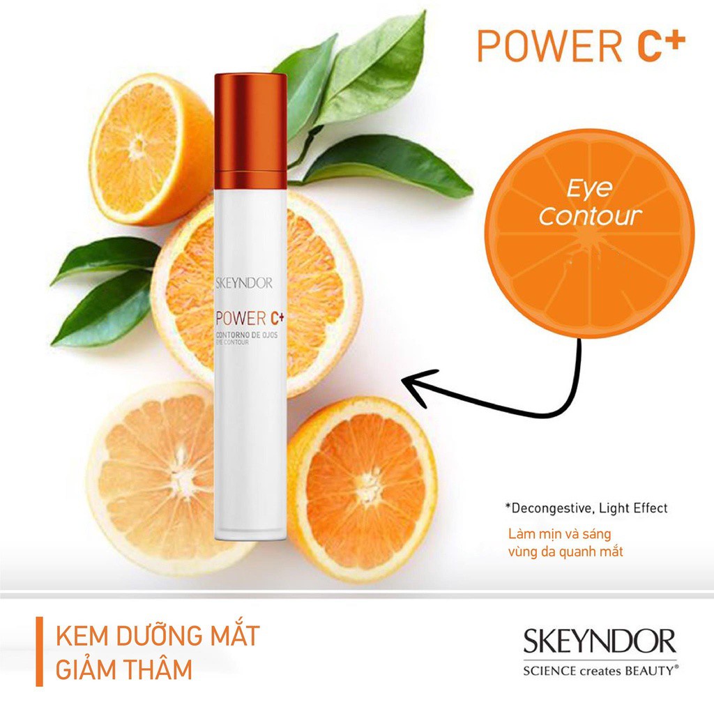 SKEYNDOR Power C+ Kem dưỡng mắt chống lão hóa, làm sáng quầng mắt, đánh tan bọng mắt, hết nhăn đuôi mắt Eye Contour 15 | BigBuy360 - bigbuy360.vn