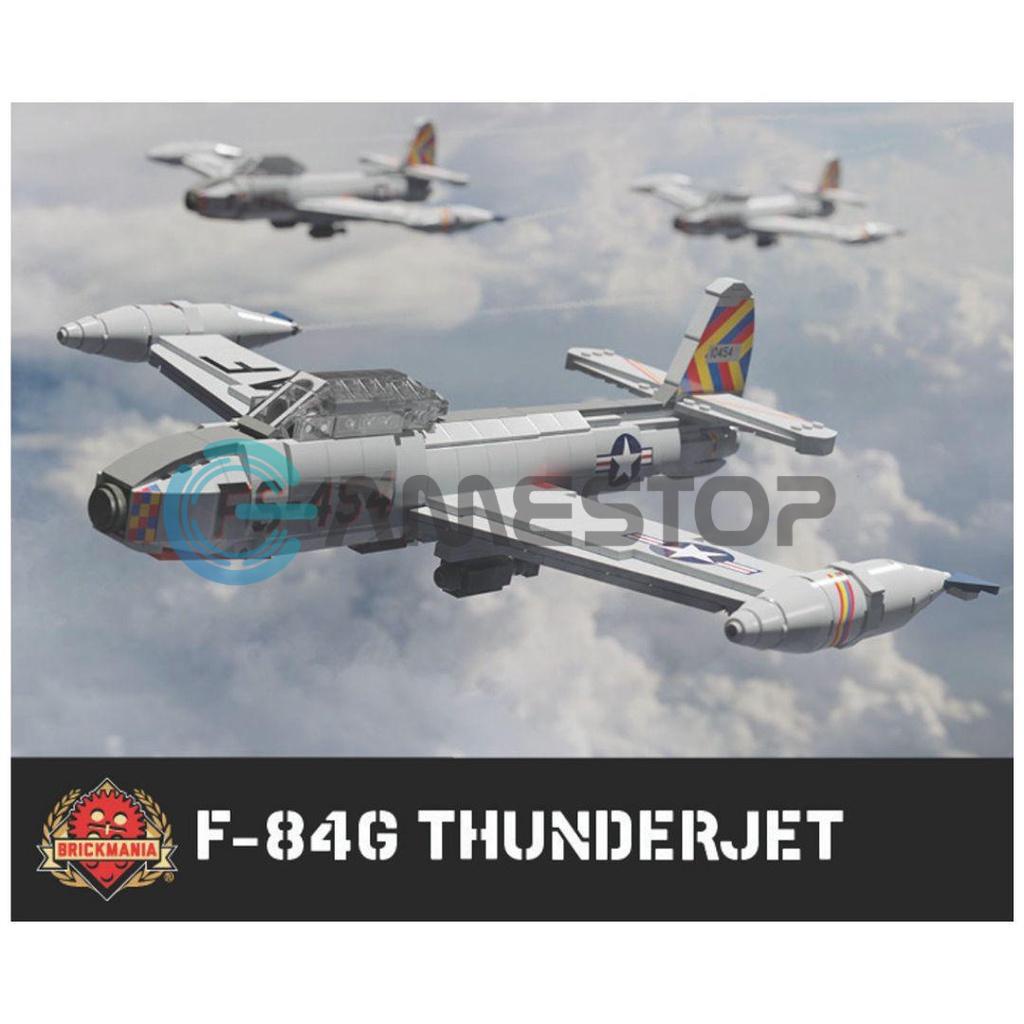 Mô hình Lego F 84G Thunderjet Turbojet Fighter Bomber Brickmania Mô hình lắp ráp Nhựa PVC ABS Chính hãng Nhật LEGOBM01