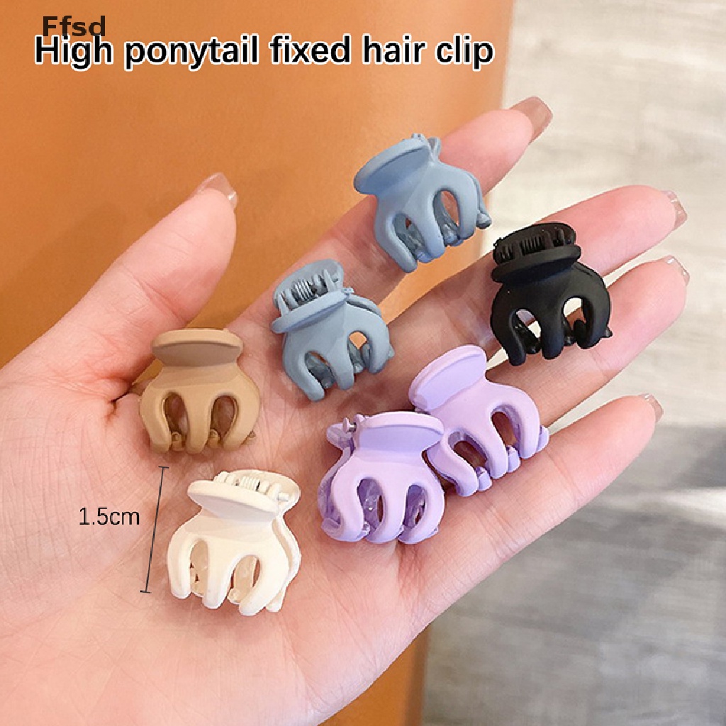 Bộ 10 Kẹp Tóc Mini Bằng Nhựa Nhám Chống Chảy Xệ Dễ Thương
