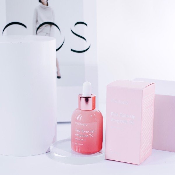 Tinh Chất Dưỡng Trắng Nâng Tone Cellapy Pink Tone Up Ampoule 30g