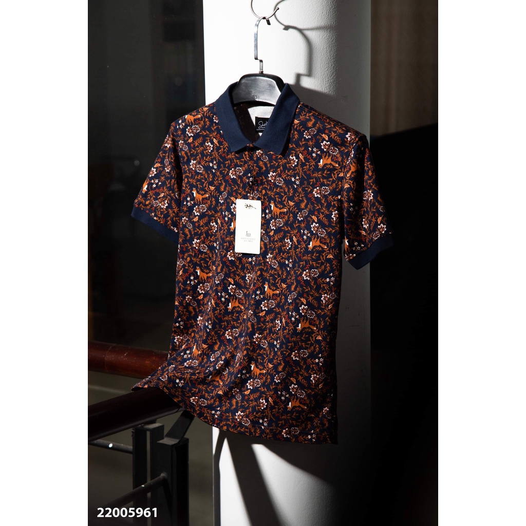 Áo thun nam polo cổ bẻ Just Men hoạ tiết nổi bật thời trang đẹp