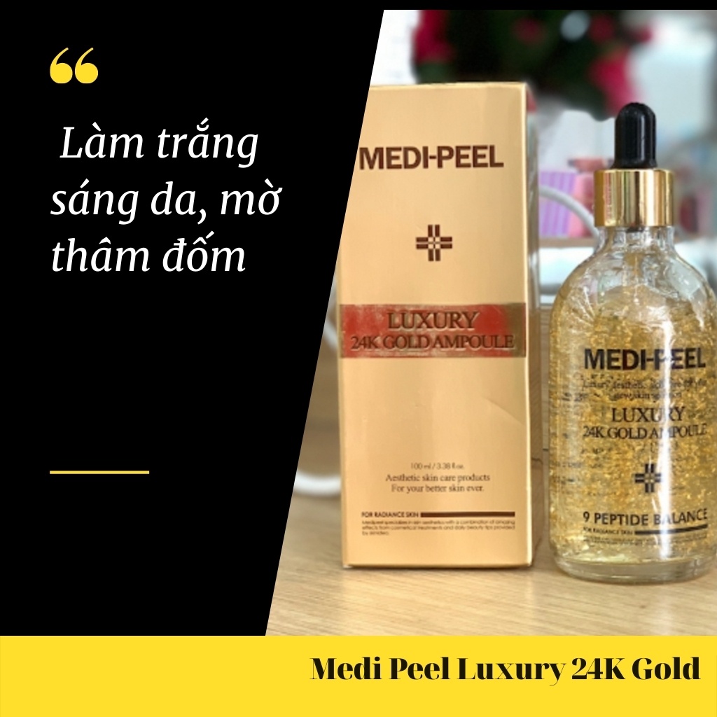 Serum Tinh chất vàng 24k ngăn ngừa lão hóa làm sáng da ❤𝑭𝒓𝒆𝒆𝒔𝒉𝒊𝒑❤ Medi Peel Luxury 24K Gold Ampoule 100ml