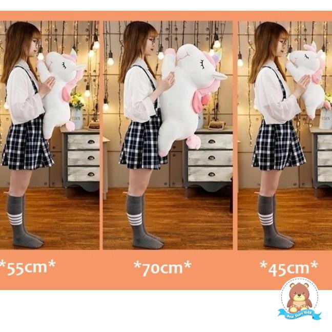 <HOT> Gấu bông gối ôm ngựa kỳ lân ngựa pony vải co dãn 4 chiều hàng cao cấp