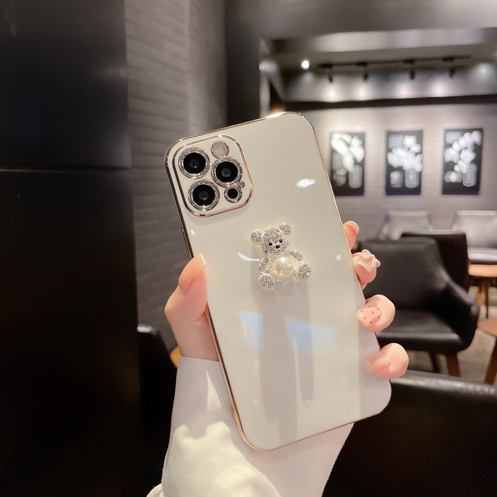 Ốp Điện Thoại Hình Gấu Đơn Giản Cho iPhone 13 11 12 X XR XS max 12promax 13promax 11promax 13 pro 8plus