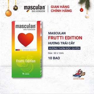 Bao cao su Đức Masculan Frutti Edition - Hương hoa quả Táo, Dâu tây, Hoa