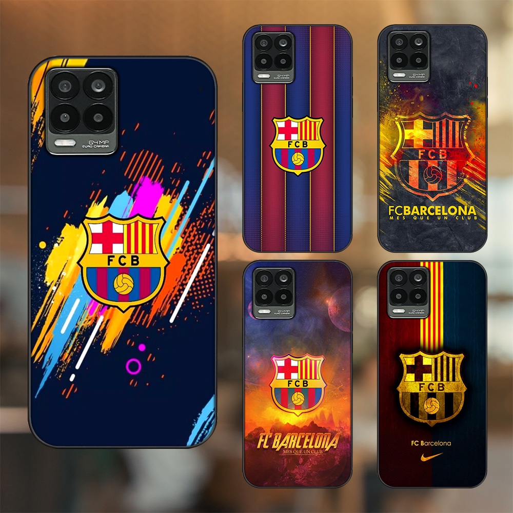 Ốp lưng Realme 8, 8 Pro viền đen in hình Barcelona Barca