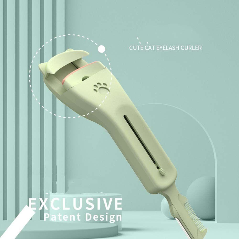 Dụng Cụ Uốn Cong Lông Mi / Lông Mày Hình Mèo Dễ Thương Kèm Đệm Thay Thế Tiện Dụng