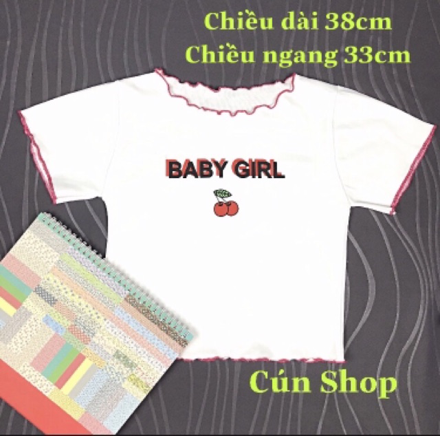 Áo croptop tay ngắn cuốn biên in chữ 3 mẫu chất vải cotton xịn RICH STORE CRT40