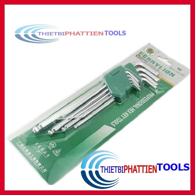 [CHÍNH HÃNG] Bộ Lục Giác Bi BERRYLION Gồm 9 Cây Hệ Mét Thép CR-V
