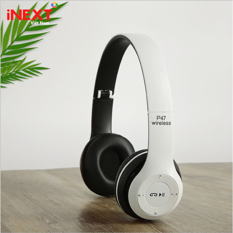 Tai nghe Bluetooth P47 iNEXT chụp tai P47 iNEXT – Tai nghe Bluetooth 5.0  hỗ trợ đàm thoại, chống ồn tuyệt đối