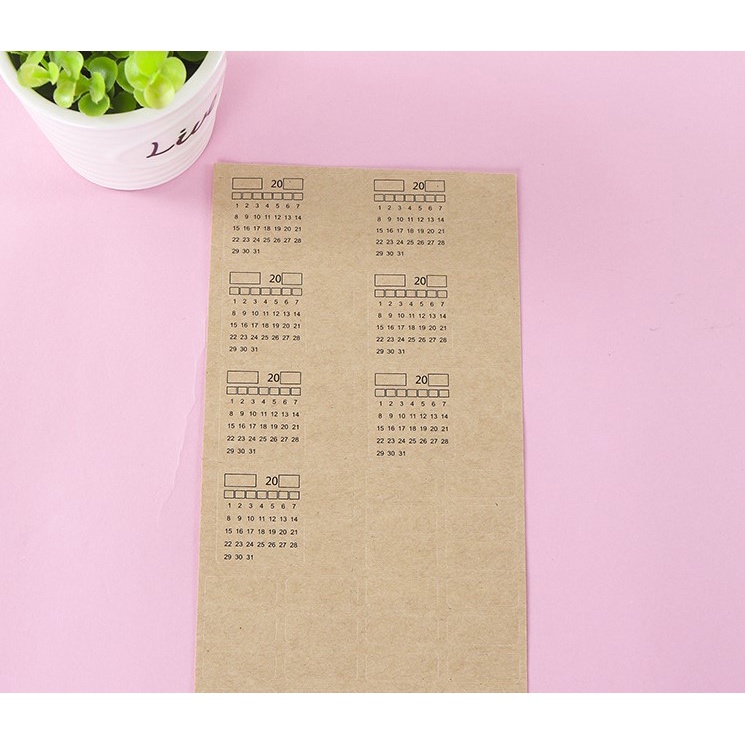 Decorme Note phân trang Clalender Sticker trang trí sổ, sổ còng, sổ planner, bullet journal