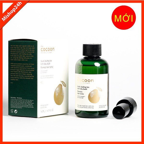 Nước dưỡng tóc tinh dầu vỏ bưởi POMELO COCOON giảm rụng tóc, kích thích mọc tóc, phục hồi tóc hư tổn 140ml