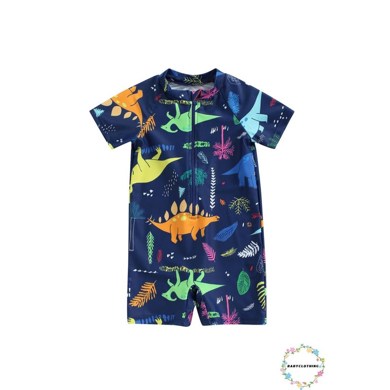 Bộ Đồ Bơi Một Mảnh Tay Ngắn In Họa Tiết Hoạt Hình Thời Trang Mùa Hè Cho Bé Trai