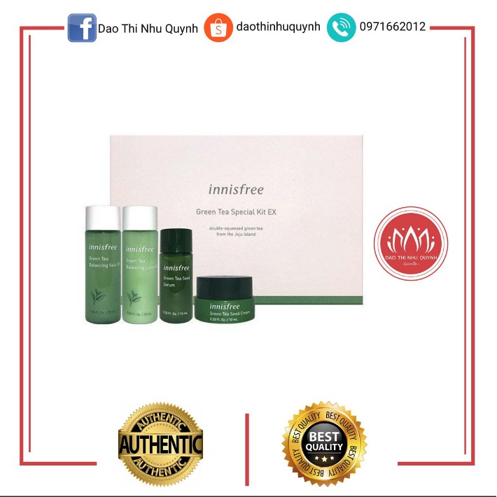 Set Dưỡng Da Mini Innisfree Green Tea Kit EX (4sp)