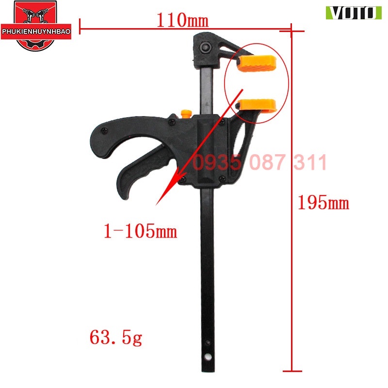 Cảo Kẹp Nhanh Độ Mở 105mm