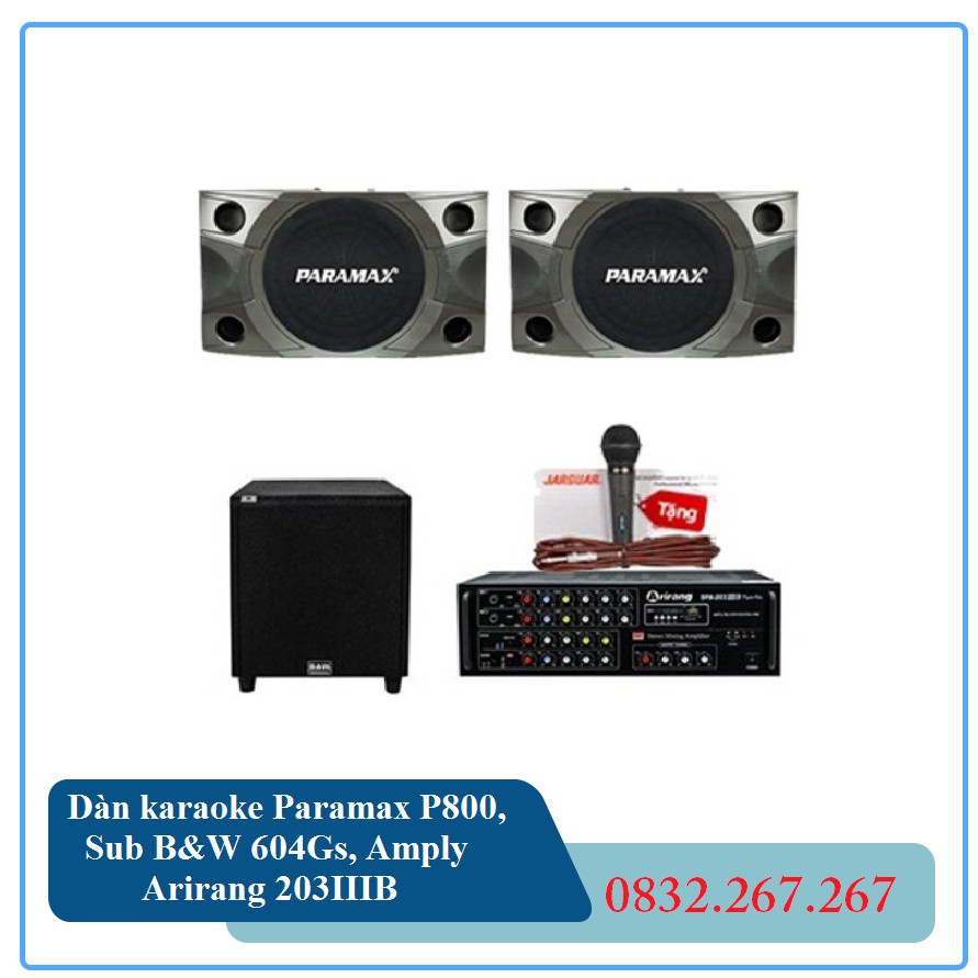 Dàn Paramax P800, Sub B&amp;W 604Gs, Amply Arirang 203IIIB