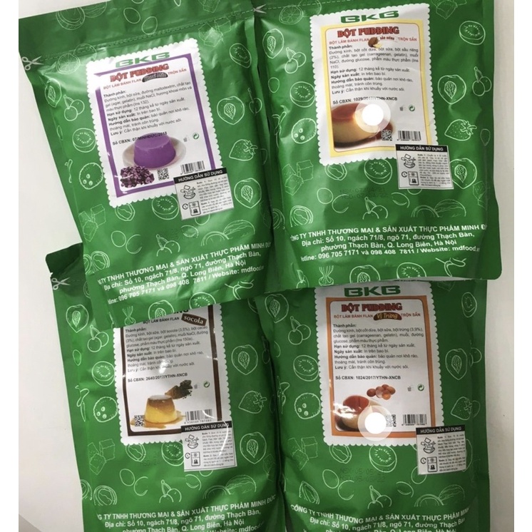 Bột Pudding BKB các vị gói chia lẻ 100g