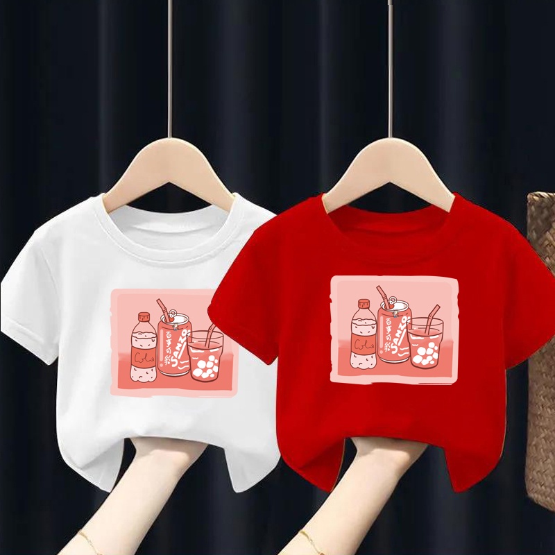 NRVP Áo thun tay ngắn cổ tròn in họa tiết hoạt hình thời trang cho bé 3-11 tuổi