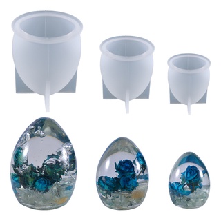 Khuôn silicone hình trứng, dùng đổ keo epoxy resin làm handmade