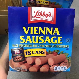 THÙNG 18 LON XÚC XÍCH VIENNA SAUSAGE ĐÓNG HỘP LOẠI NGON CHUẨN MỸ