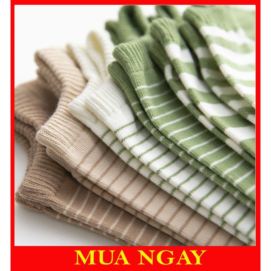 Tất nữ cổ thấp phong cách xanh vintage năng động TN65