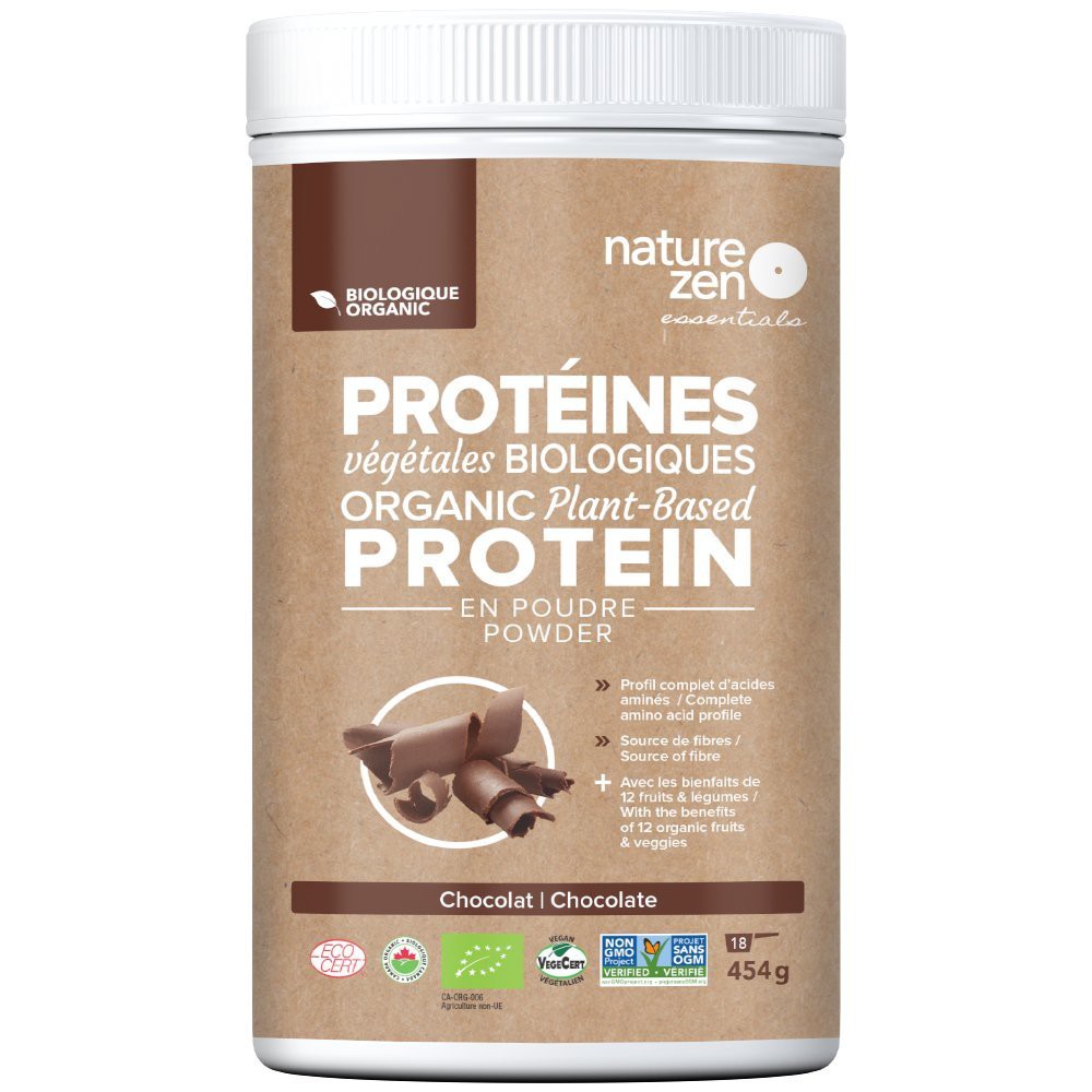 NATURE ZEN – BỘT PROTEIN THỰC VẬT HỮU CƠ – VỊ CHOCOLATE (454G)