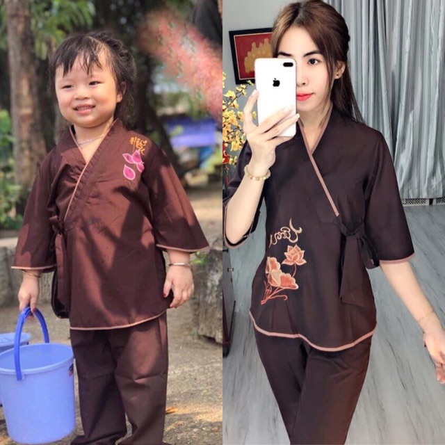 Đồ Lam Đi Chùa Cho Bé # Nhật Nơ Vẽ Bé # Đồ Bộ# Quần Áo Bé