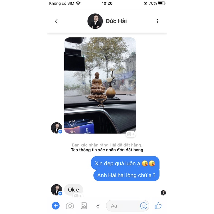 Tượng phật Adida gỗ cùng đài sen trắng để taplo xe hơi,set phật adida bên mộc liên hoa