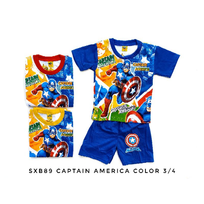 Mô Hình Nhân Vật Siêu Anh Hùng Captain America Màu Sắc 3 / 4 Sxb89