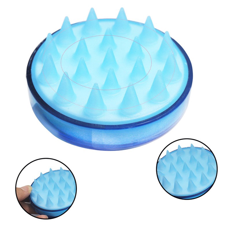 Bàn chải gội đầu bằng silicon mát xa da đầu tiện dụng