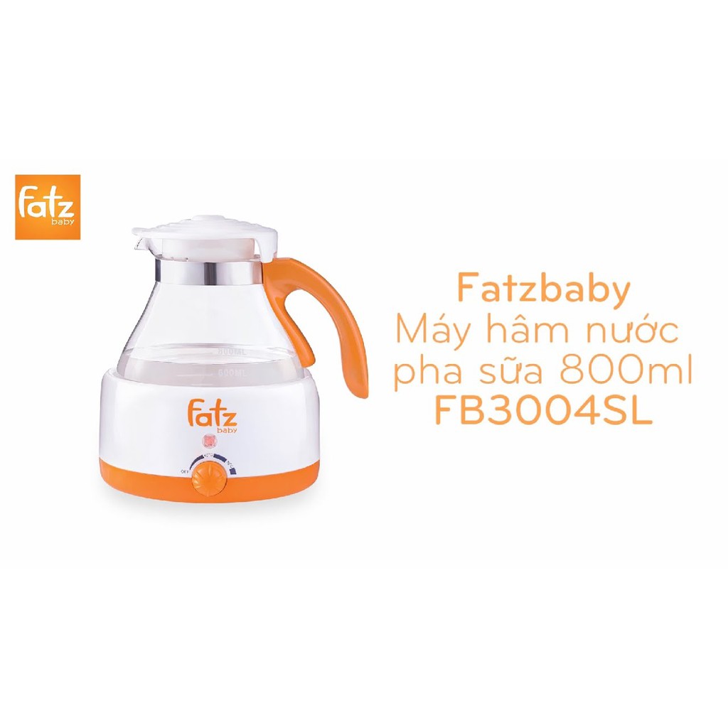 CHÍNH HÃNG MÁY HÂM NƯỚC PHA SỮA 800 ML FATZBABY FB3004SL