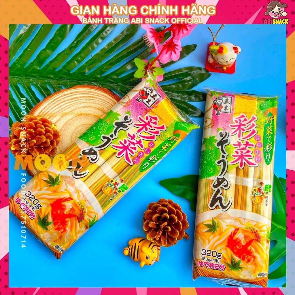 Mỳ somen rau củ ngũ sắc dạng mì đặc biệt cho các người ít ăn rau nhập khẩu Nhật Bản gói 360g