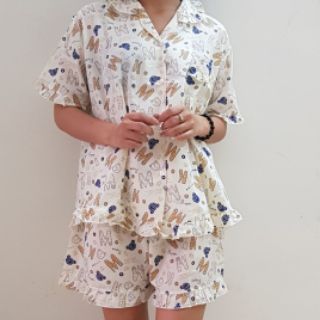 Bộ PIJAMA đùi kate Thái.