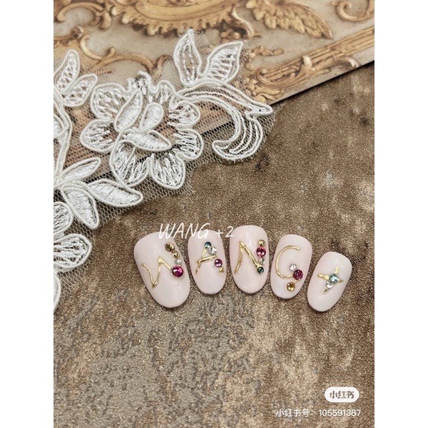 Bìa báo 3D+Ren chụp ảnh nail siêu xinh