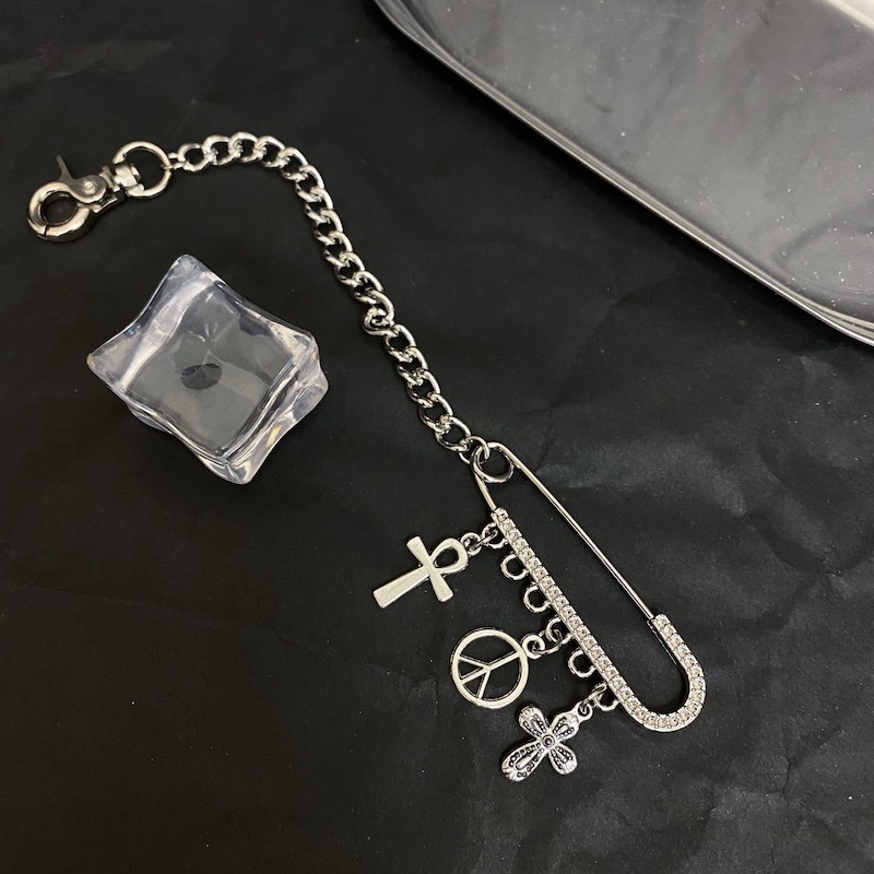 Ghim Cài Áo Dây Xích Tua Rua Đính Đá Phong Cách Baroque Châu Âu