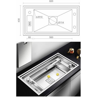 Chậu rửa bát geler gl-8243e chính hãng