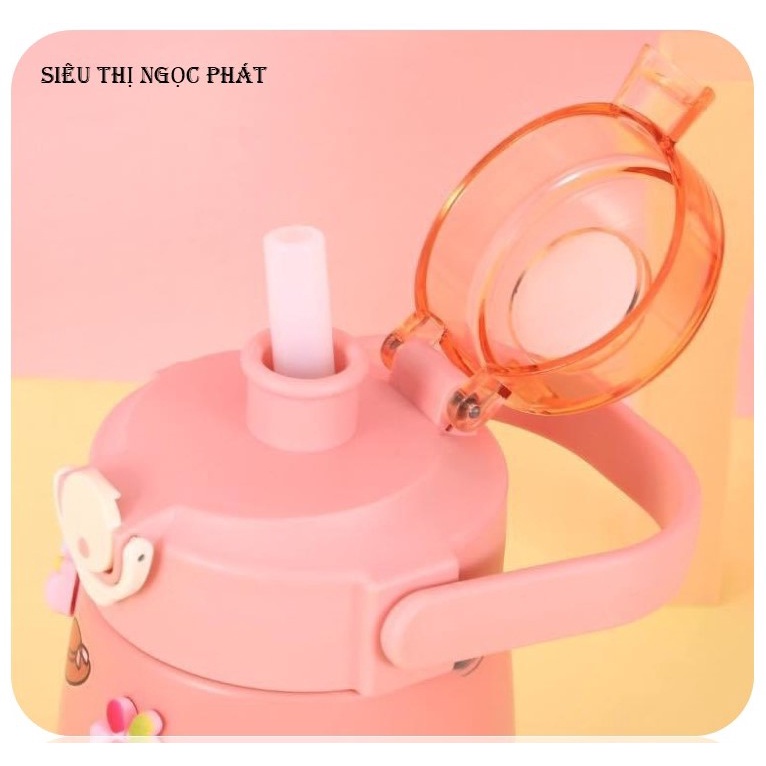 Bình giữ nhiệt 700ml inox 304 cao cấp [Tặng kèm sticker 3D và ống hút]