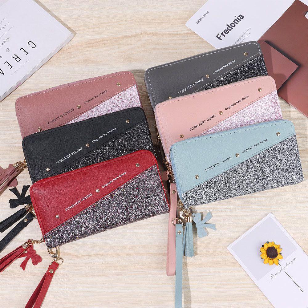 Ví Da Cầm Tay Cỡ Lớn Đính Đá Thời Trang Cho Nữ MIHAN1