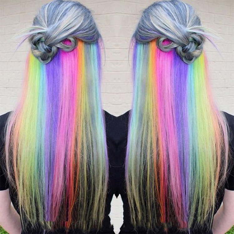 St.kunkka 1pc / túi Tóc giả xoăn màu sáng rất thuận tiện để đội dài 55cm làm đồ trang sức DIY