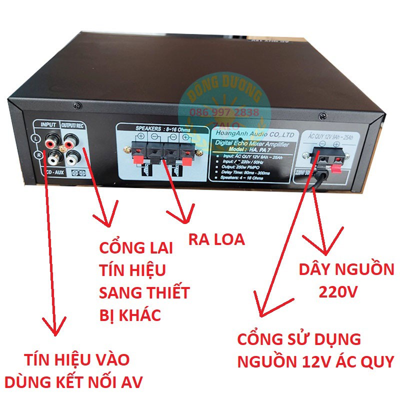 [Mã ELHACE giảm 4% đơn 300K] AMPLI MINI ORIOLE PA7 CÔNG SUẤT 250W - LOẠI CHẠY ĐƯỢC ĐIỆN 12V VÀ 220