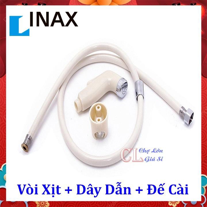 Bộ Vòi Xịt vệ sinh INAX bằng Nhựa Cao Cấp - Vòi Xịt Tolet Áp Lực Mạnh + Kèm Dây Dẫn Và Để Cài