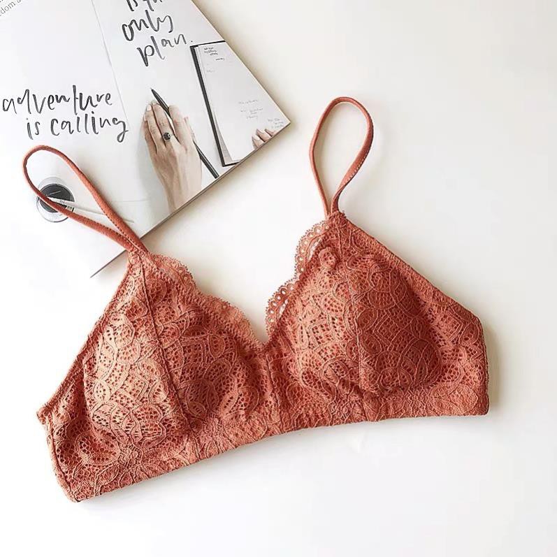 Bộ đồ lót AngGee ren không gọng mút mỏng Mẫu 3 - BL