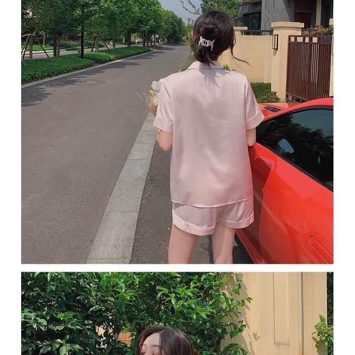 Bộ ngủ lụa cộc tay mềm mại cao cấp Nacy Design ⚡️Free Ship⚡️ | BigBuy360 - bigbuy360.vn