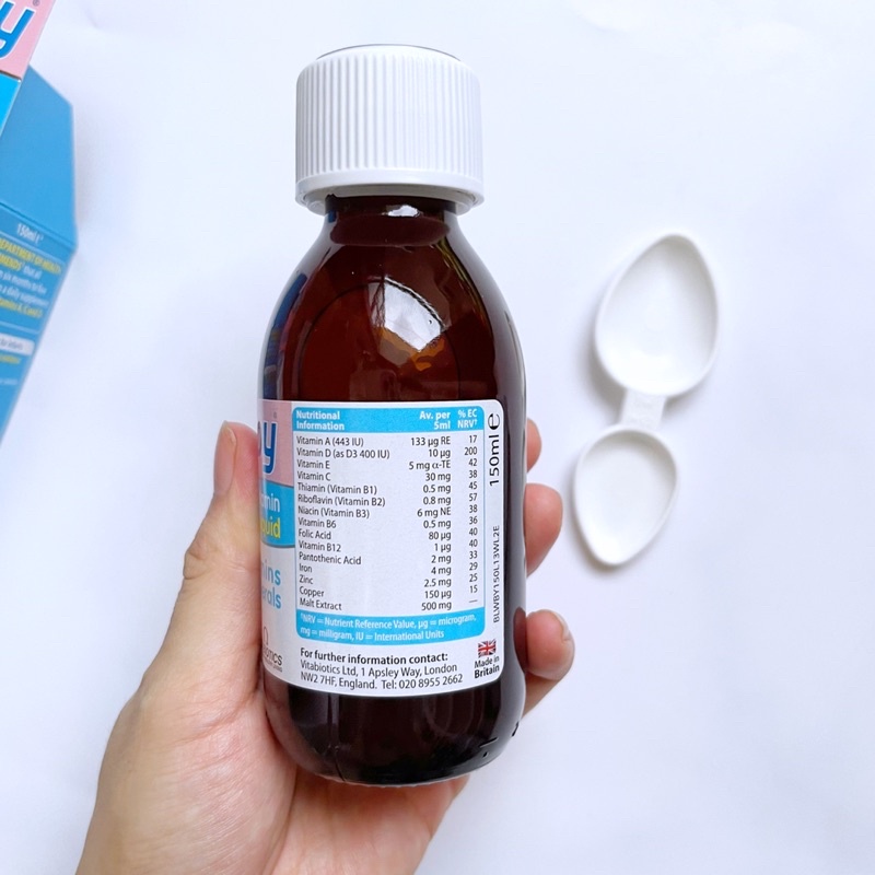 Vitamin tổng hợp cho bé Vitabiotics Wellbaby UK 150ml